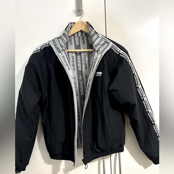 adidas Jackets & Blazers - Authentic Adidas Black Jacket Reversible Bomber